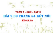 Bài 9.39 trang 84 Toán 7 Kết nối tri thức Tập 2